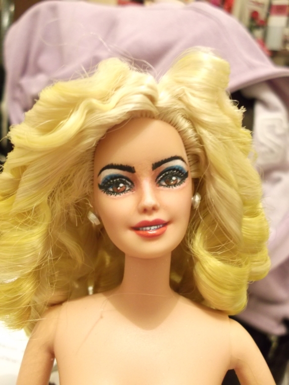 Lady Gaga repainted Barbie doll by Lisa Scullard